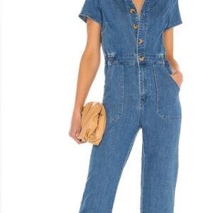 Show Me Your MuMu Blue Denim Jumpsuit Modern Fit